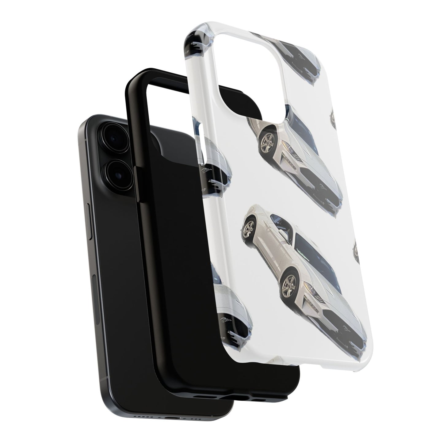 Phone Cases - White Mustang Design